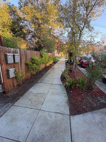 a view of a yard with pathway
