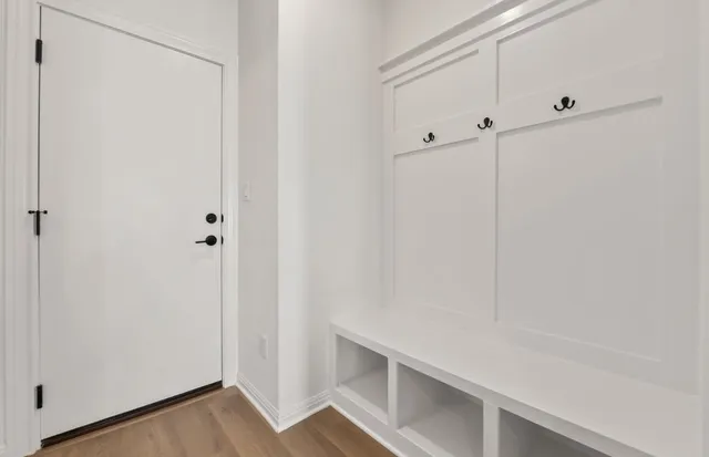 an empty room with a window