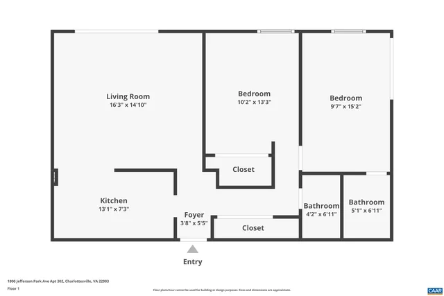 $1,650 | 1800 Jefferson Park Avenue, Unit 302, Charlottesville, VA 22903