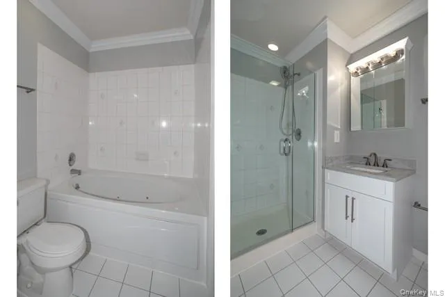 a bathroom with a granite countertop sink a toilet and shower