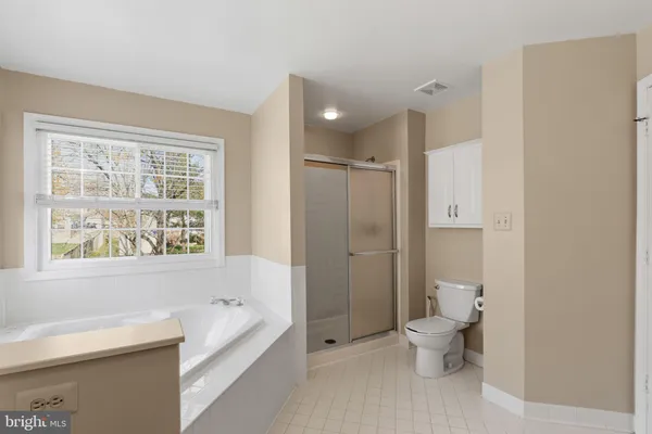 a bathroom with a bathtub toilet sink shower and a mirror