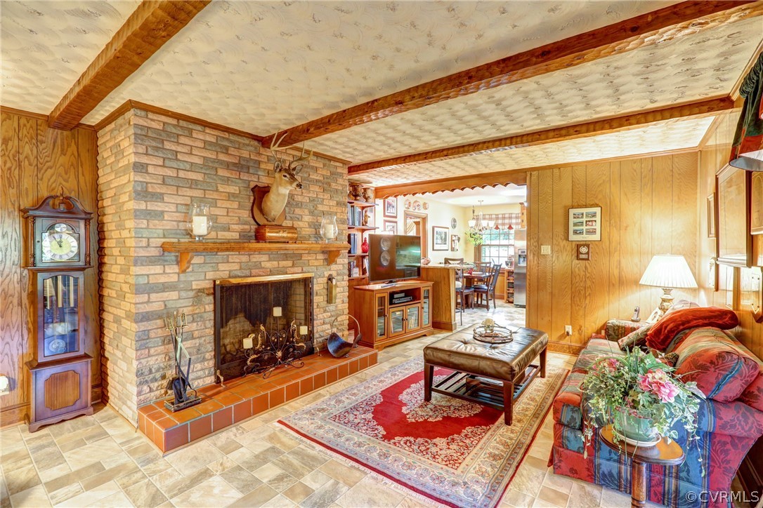 224 South Arch Road North Chesterfield, VA 23236 - Photo 10 of 43 Handsome raised hearth, floor to ceiling, brick fi