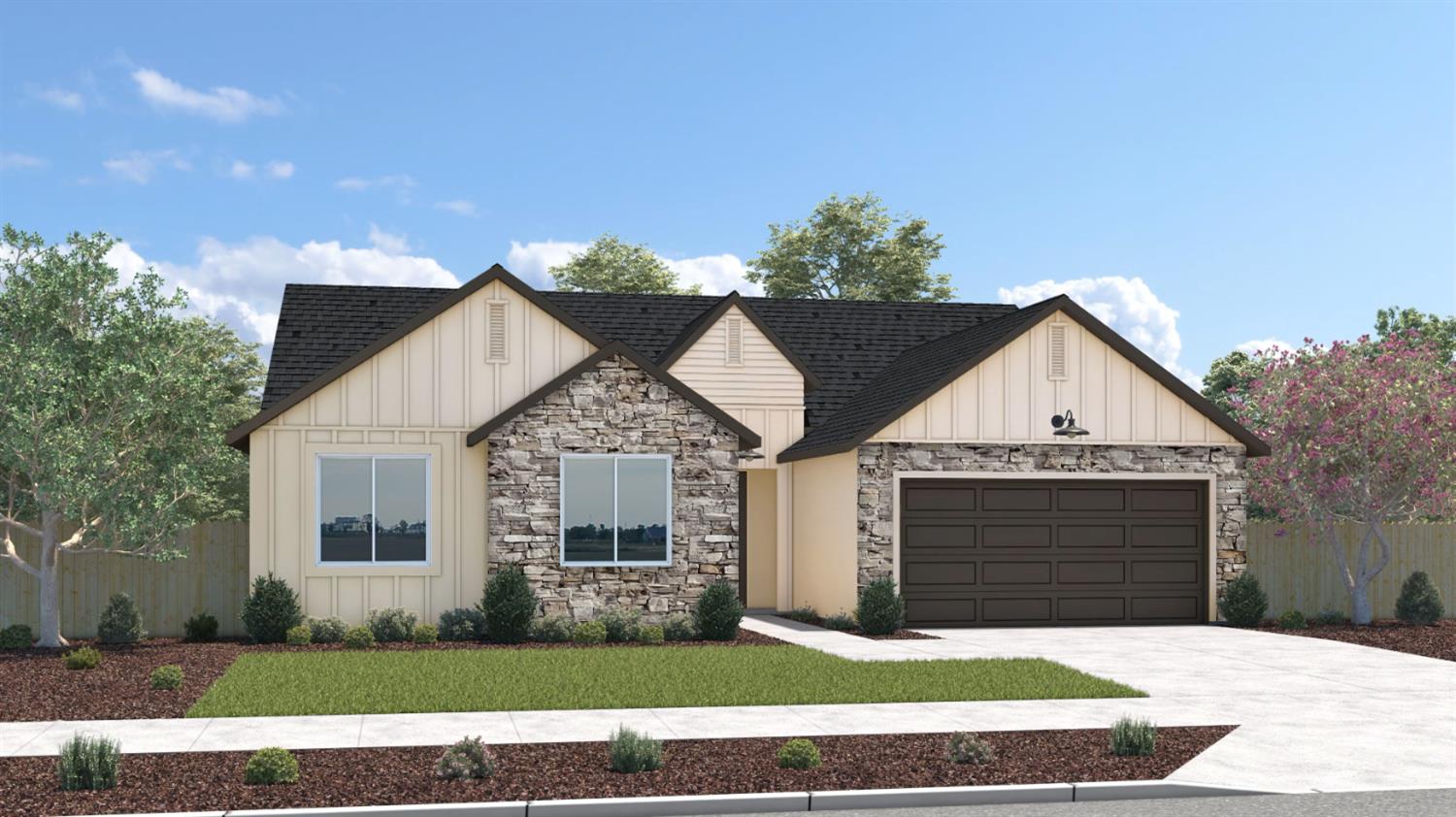 1917 Post Avenue, Unit SS99 Sanger, CA 93657 - Photo 1 of 1 a front view of a house with a yard and garage