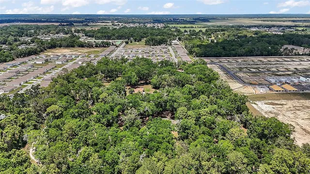 an aerial view of a city