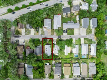 an aerial view of multiple house