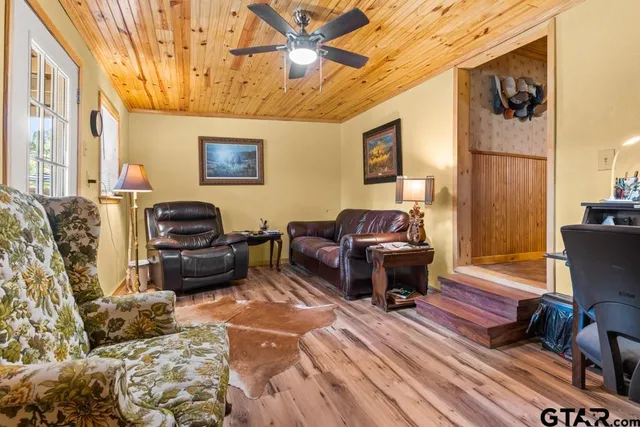 a living room with furniture and a couch