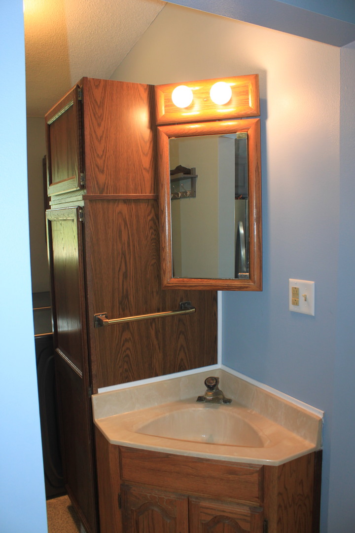 12892 Lawrence Road Sterling, IL 61081 - Photo 13 of 29 a bathroom with a sink and mirror