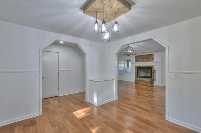 an empty room with a window