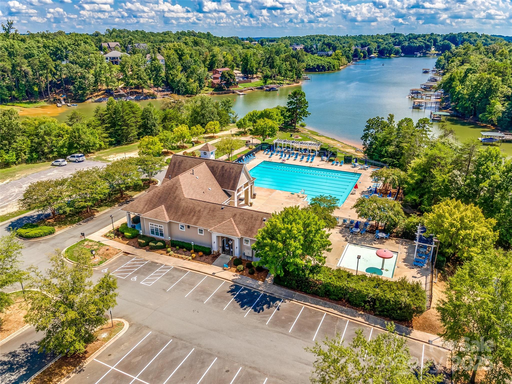 2090 Calloway Pines Drive Tega Cay, SC 29708 - Photo 23 of 38 an aerial view of a house with a lake view
