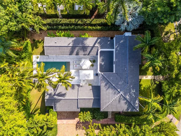 a house view with a garden space