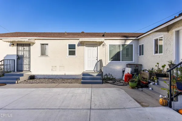 a front view of a house