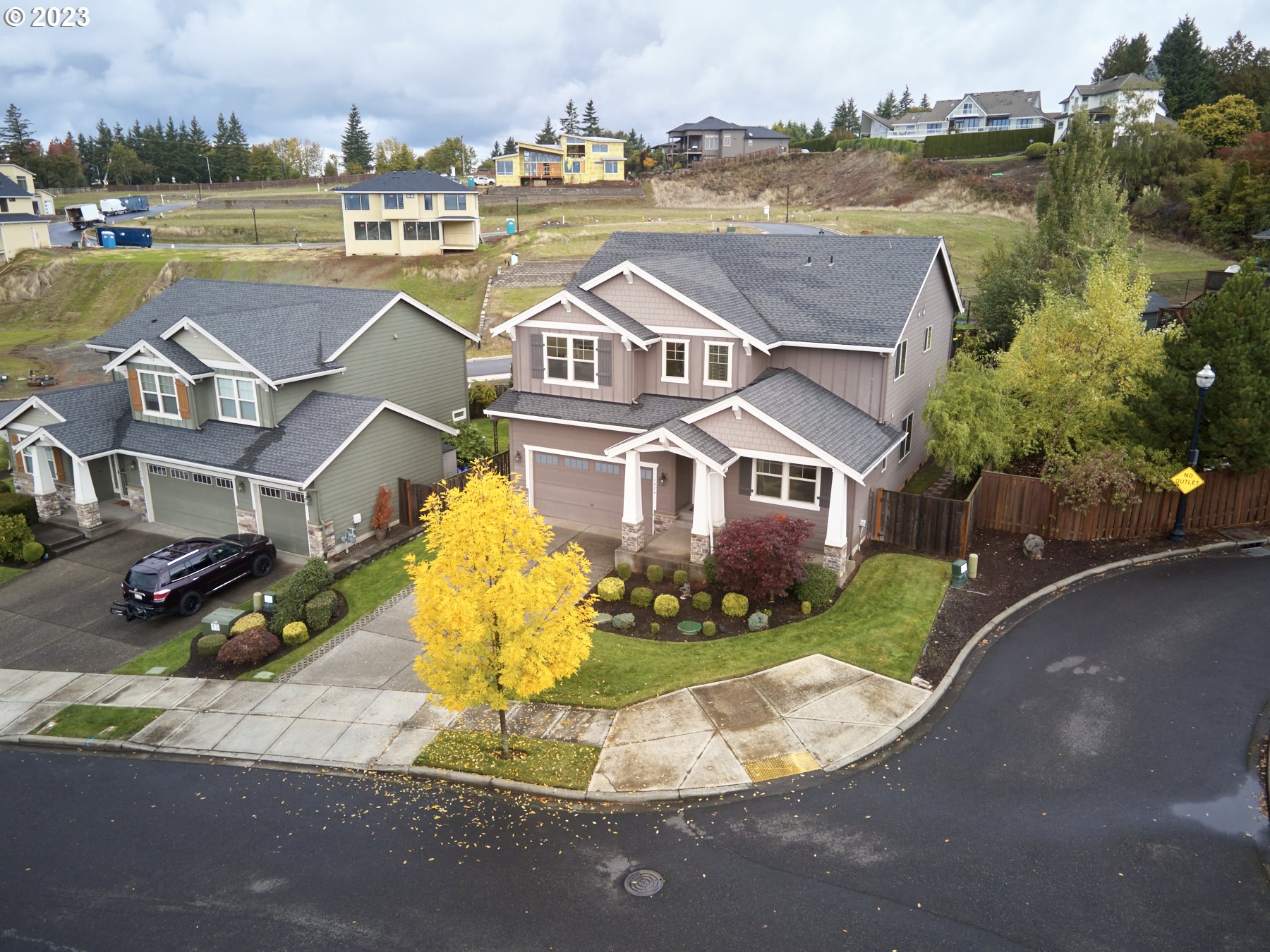 1424 Northwest Goodwin Street Camas, WA 98607 - Photo 3 of 40 an aerial view of a house with a lake view
