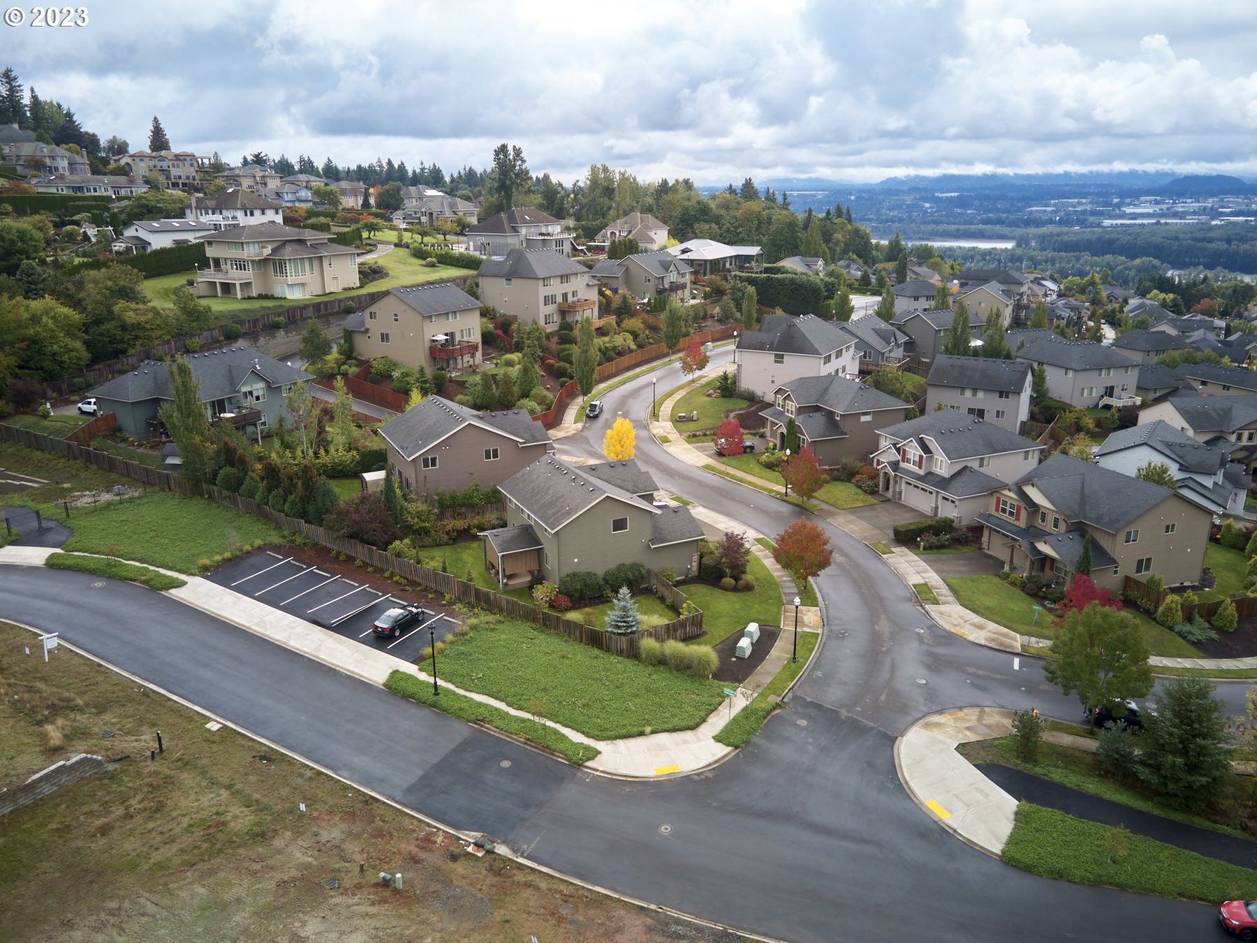 1424 Northwest Goodwin Street Camas, WA 98607 - Photo 35 of 40 an aerial view of a city with lots of residential buildings