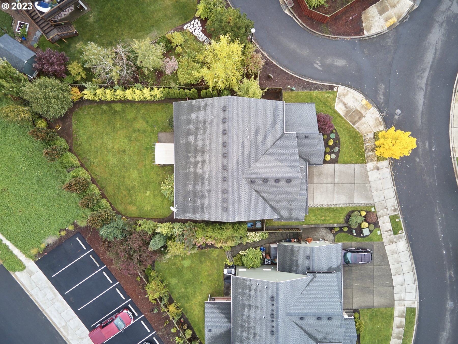 1424 Northwest Goodwin Street Camas, WA 98607 - Photo 36 of 40 an aerial view of residential house with outdoor space and swimming pool
