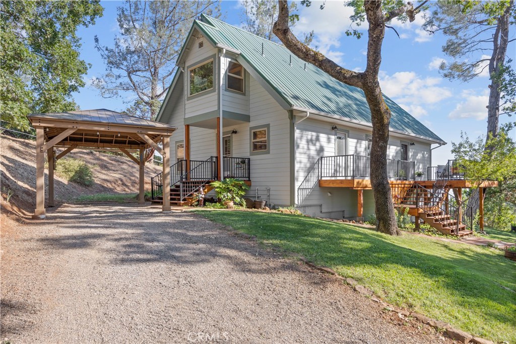 side entrance and carport
