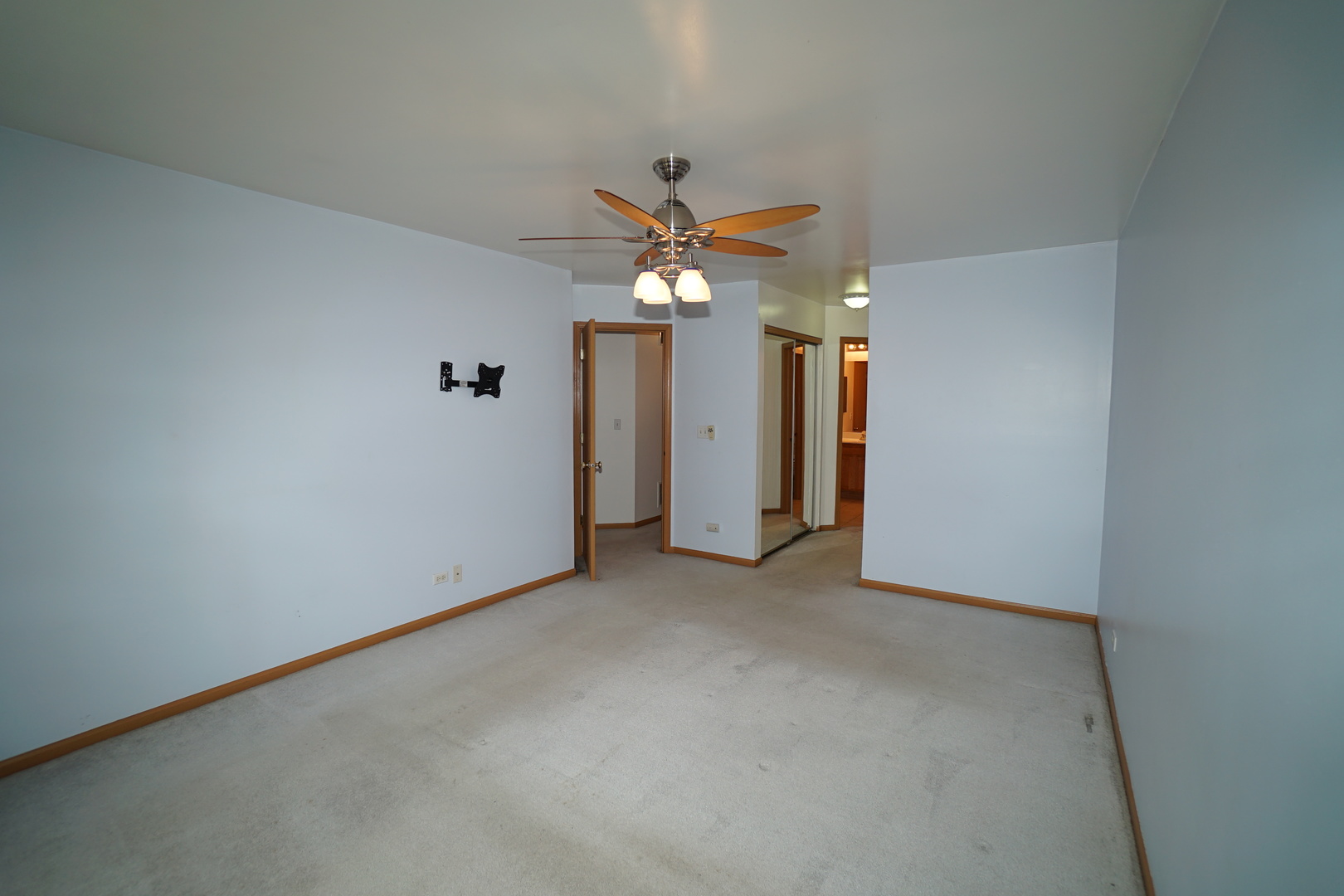 826 County Line Road Aurora, IL 60502 - Photo 16 of 21 an empty room with closet and a chandelier fan