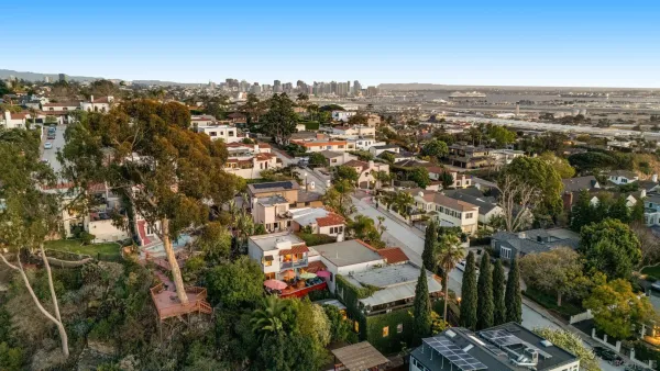 an aerial view of multiple house