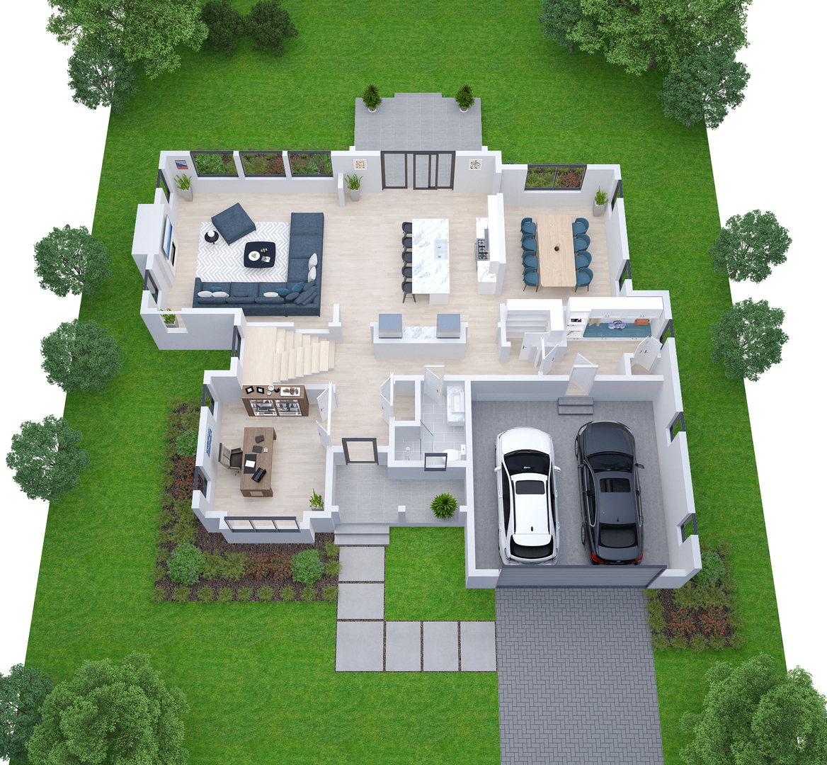 1031 Prairie Lawn Road Glenview, IL 60025 - Photo 2 of 11 a aerial view of a house with a garden