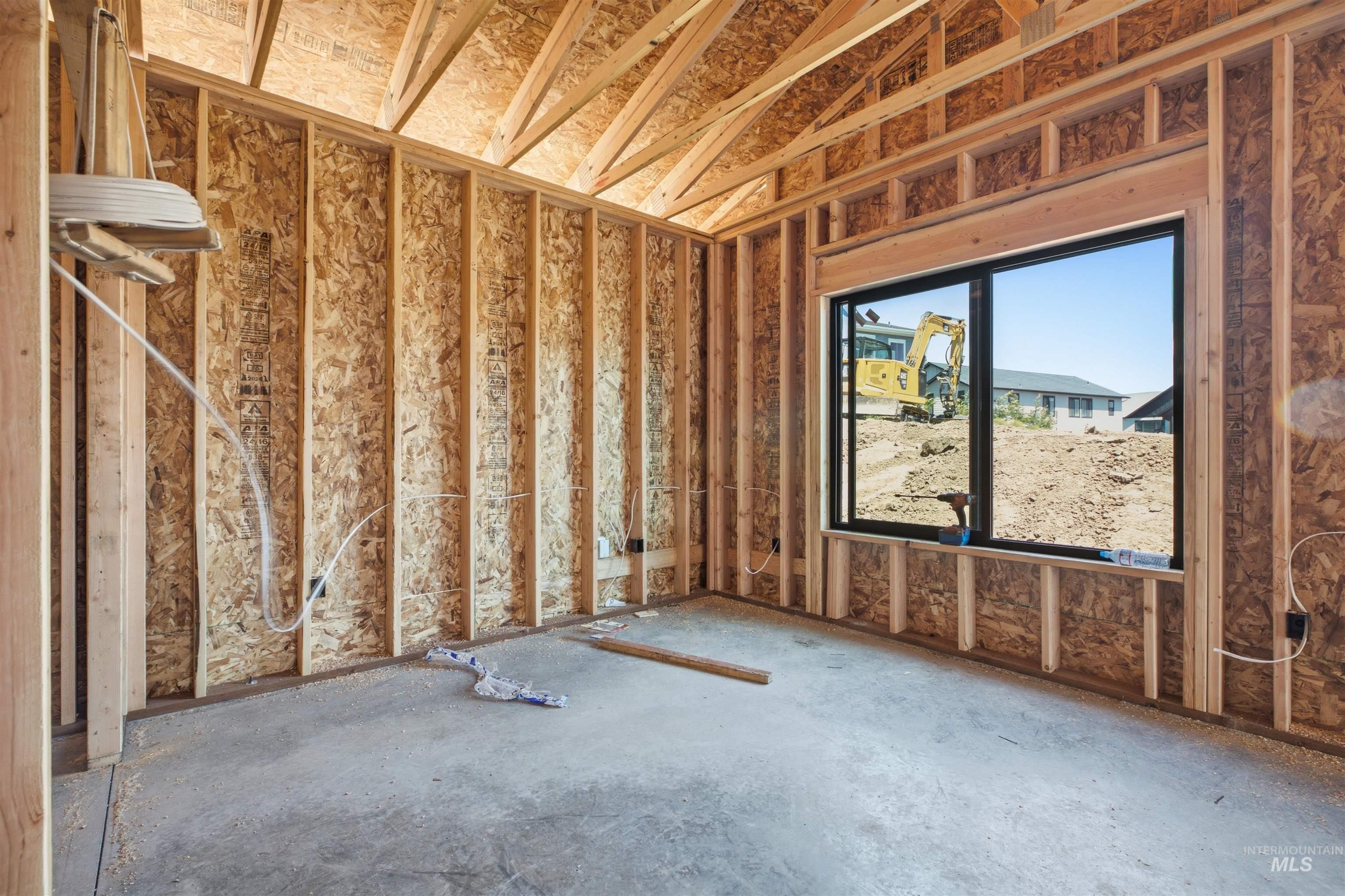 2824 Cyprus Court Moscow, ID 83843 - Photo 11 of 20 Interior framing showcasing exposed wood studs and OSB sheathing