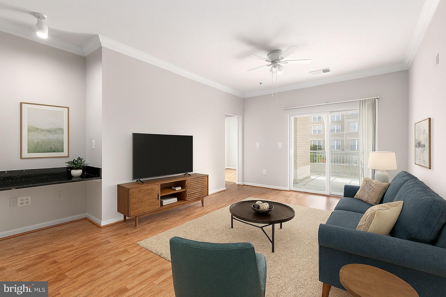 12001 Market Street, Unit 217 Reston, VA 20190 - Photo 4 of 38 Living Room virtually staged