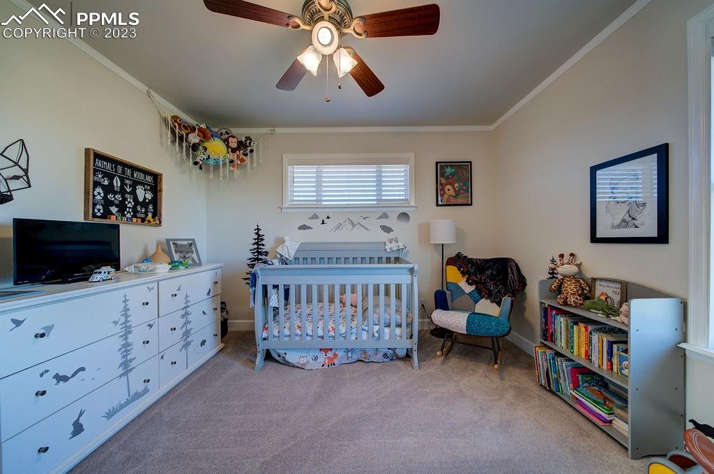 648 South McCulloch Boulevard Pueblo, CO 81007 - Photo 25 of 50 a bedroom with furniture and a flat screen tv