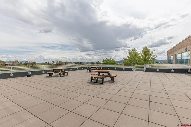 a view of terrace with seating space