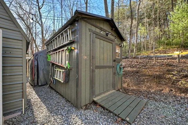 a view of a storage and utility room