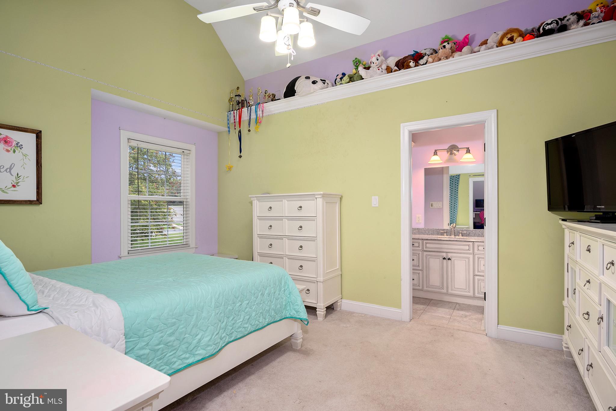 74 Lake Forest Drive Elkton, MD 21921 - Photo 47 of 65 a bedroom with a bed and a flat tv screen on dresser