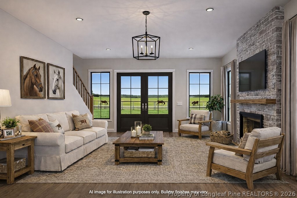 0 Paddock Meadows Red Springs, NC 28377 - Photo 7 of 29 a living room with furniture a window and a fireplace