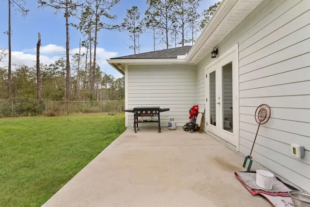 a view of a house with a patio