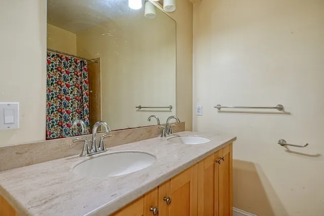 a view of small space with racks on the wall