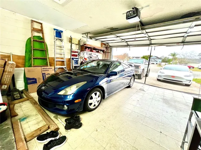 a car parked in a parking lot