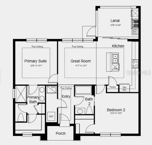 a swimming pool with outdoor seating and plants