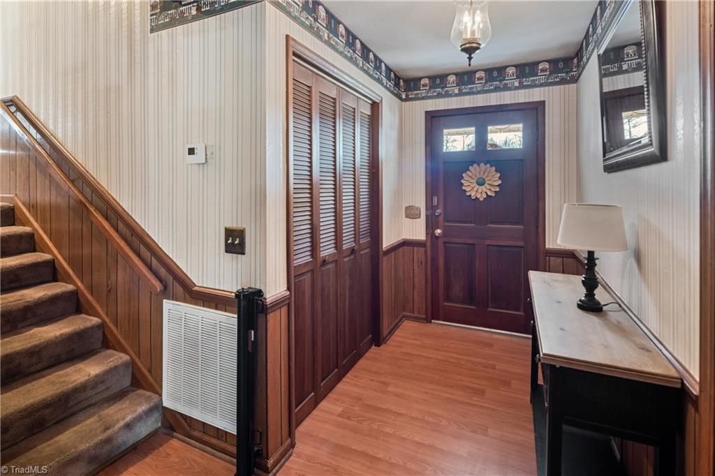 2198 South McKinney Road Mount Airy, NC 27030 - Photo 6 of 50 Front Hallway and steps up to bedrooms.