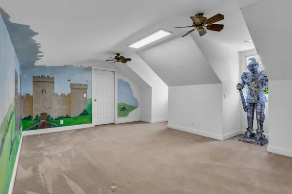 a view of a garden with a bench