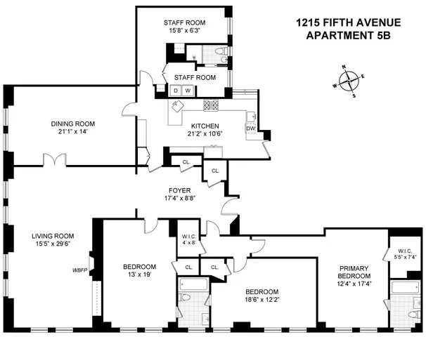$3,085,000 | 1215 5th Avenue, Unit 5B | Upper Carnegie Hill