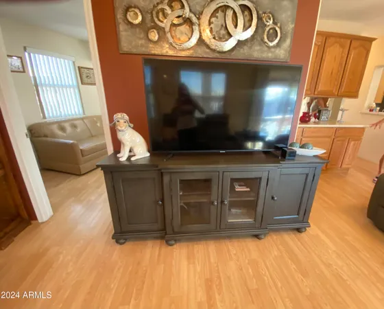a kitchen with a stove and a microwave