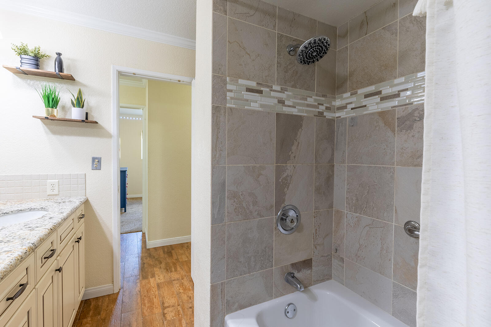 4444 Brandt Road Brawley, CA 92227 - Photo 60 of 93 a bathroom with a granite countertop shower sink and mirror