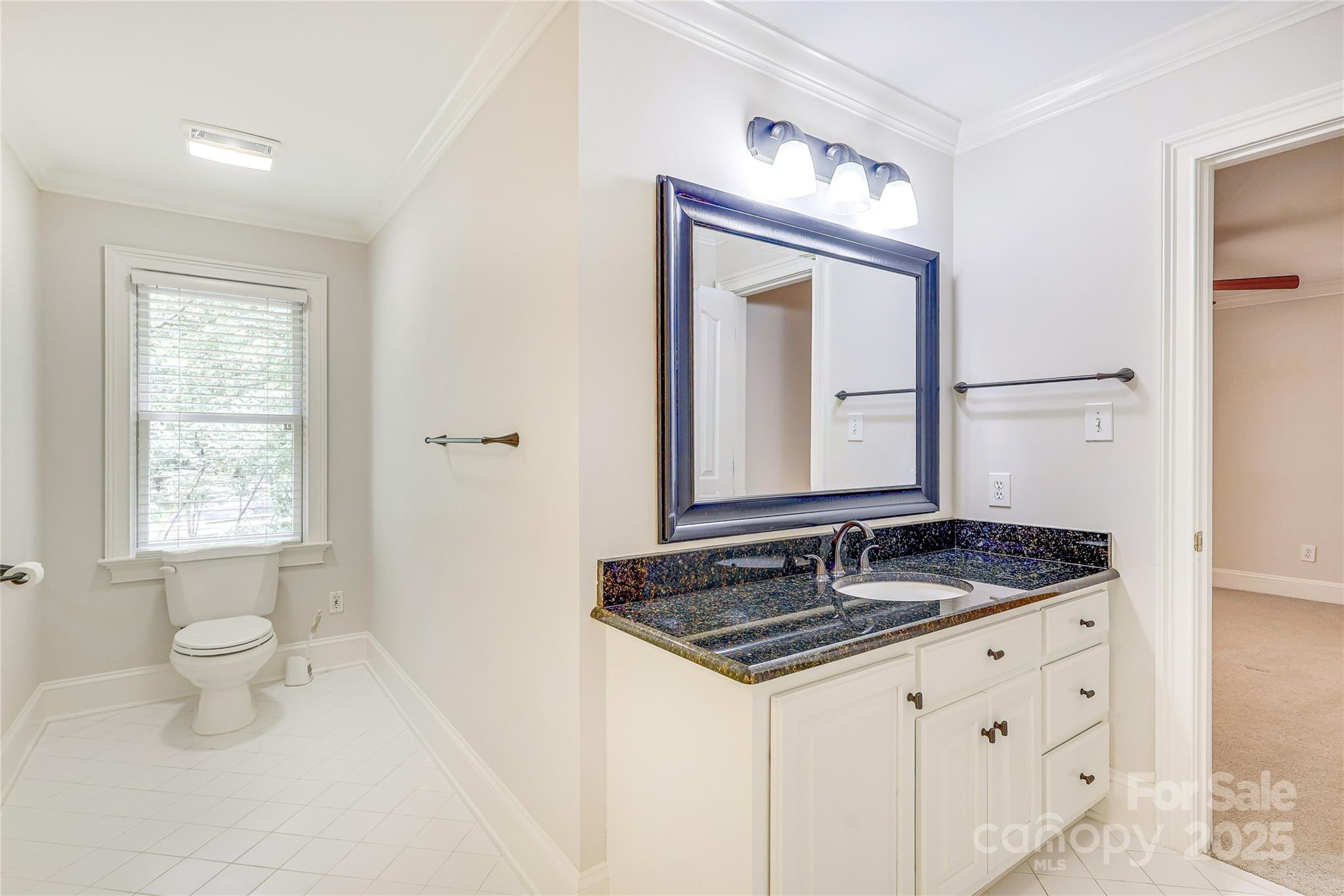 2500 High Ridge Road Charlotte, NC 28270 - Photo 36 of 47 a bathroom with a granite countertop sink and a mirror