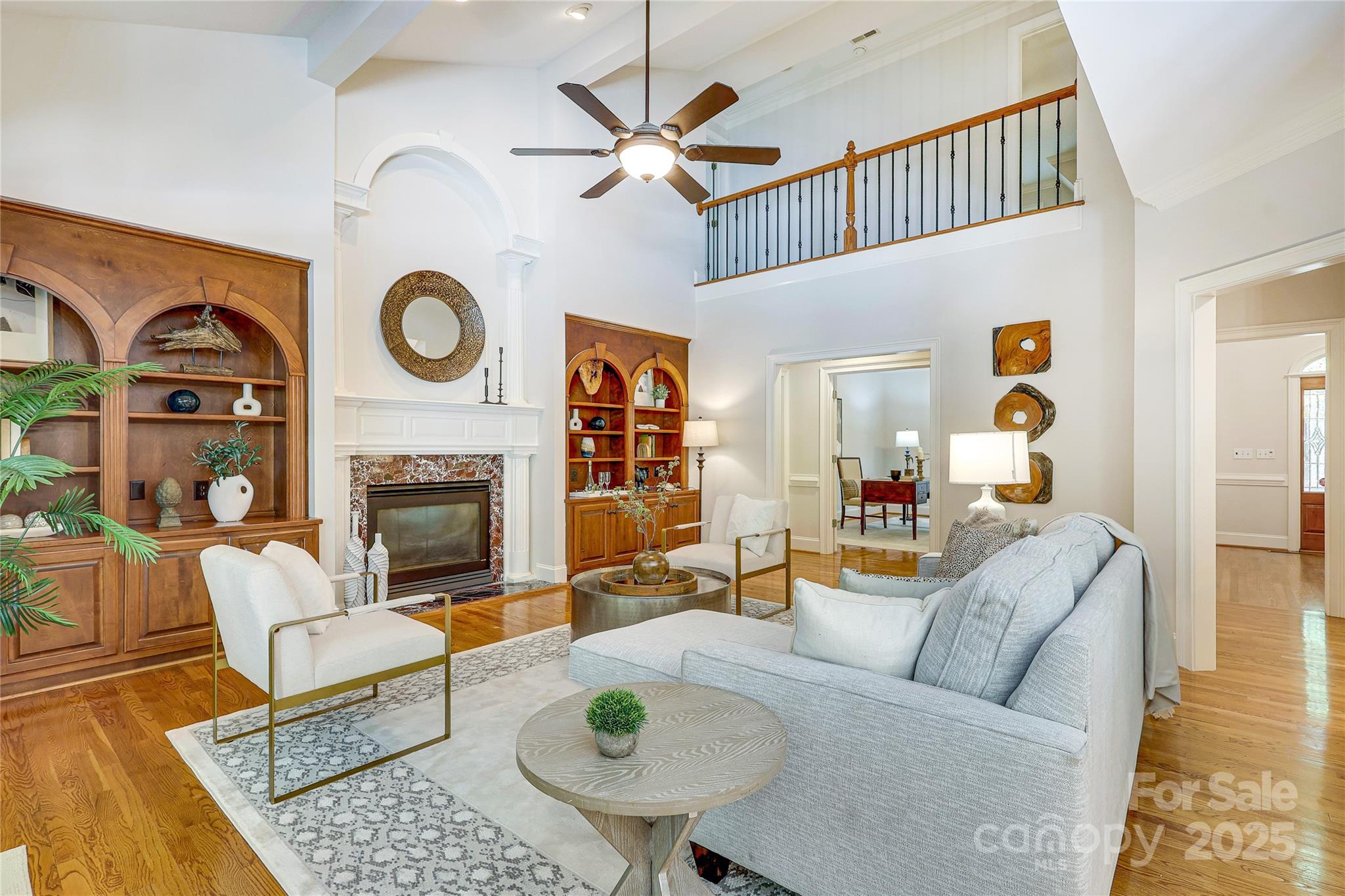 2500 High Ridge Road Charlotte, NC 28270 - Photo 10 of 47 a living room with furniture and a fireplace