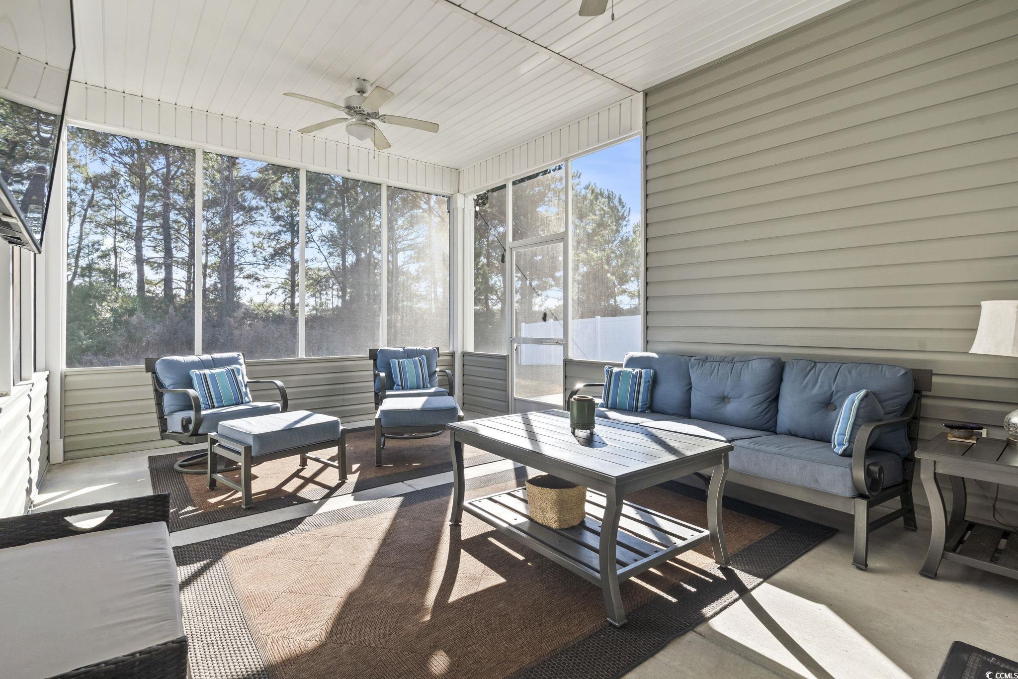 308 Turning Pines Loop Myrtle Beach, SC 29579 - Photo 30 of 33 Sunroom / solarium with ceiling fan