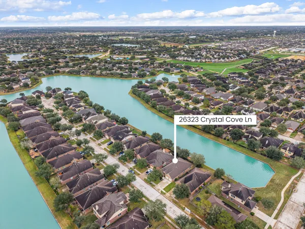 a view of a city with a lake