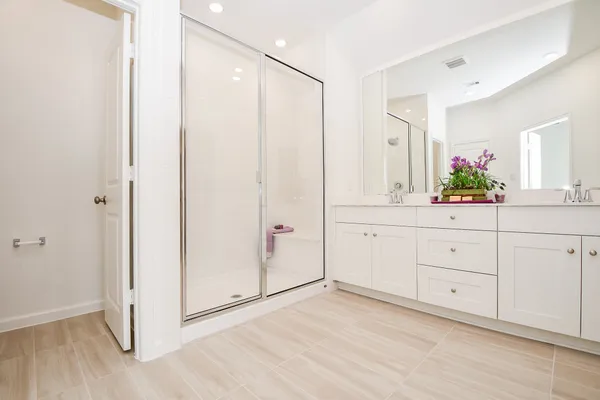 a view of a cabinet and mirror