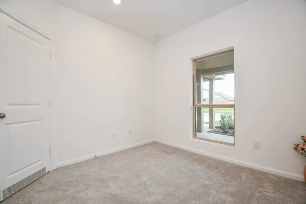 an empty room with a window