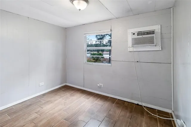 an empty room with a window