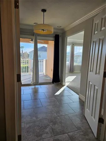 a view of entryway with a front door