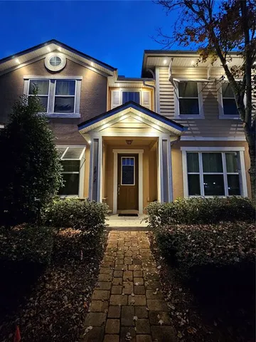 a front view of a house