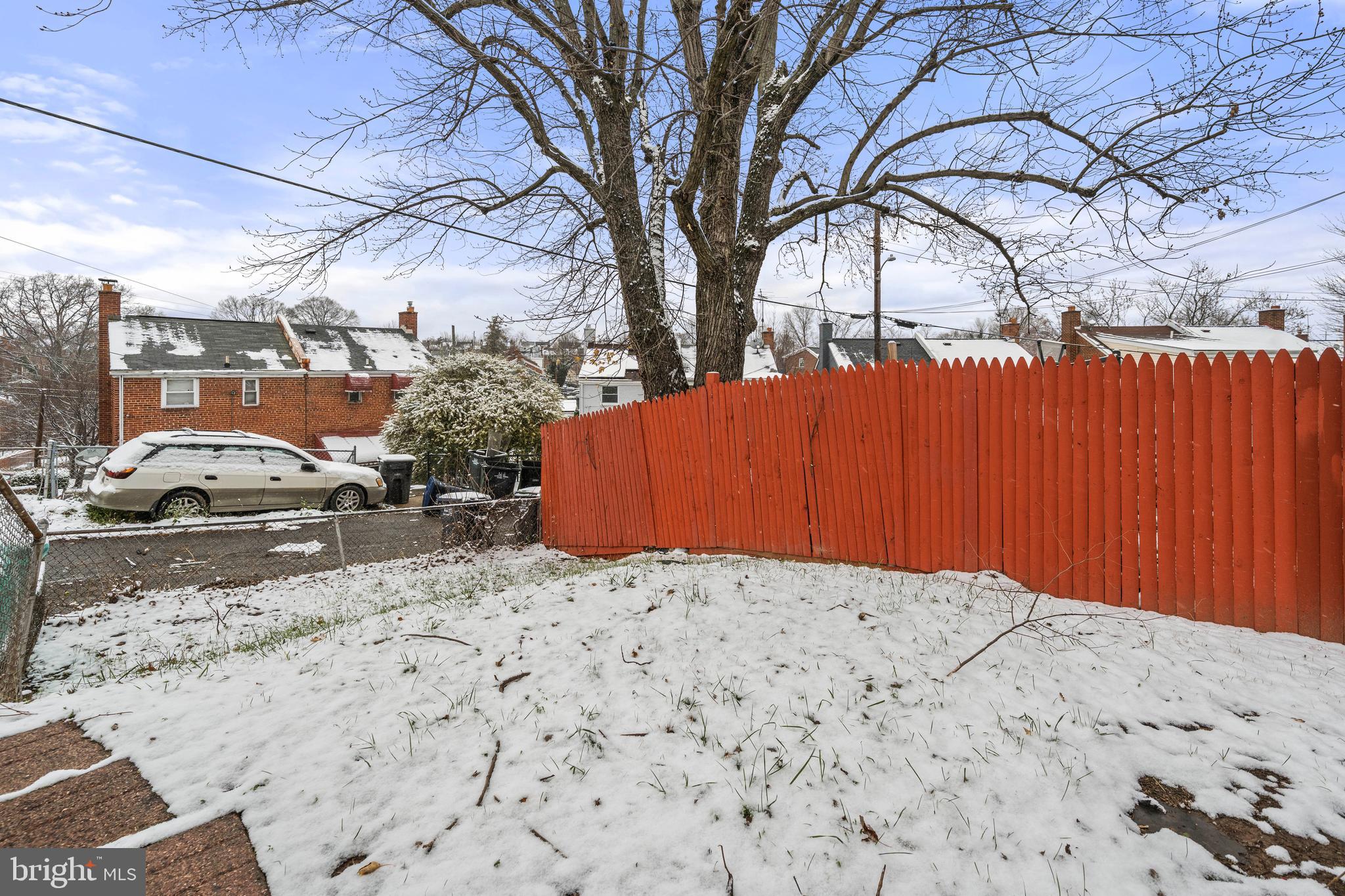 4244 Hildreth Street Southeast Washington, DC 20019 - Photo 30 of 31 a view of a backyard of snow