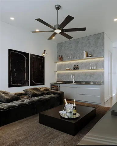 a kitchen with a table and chairs in it