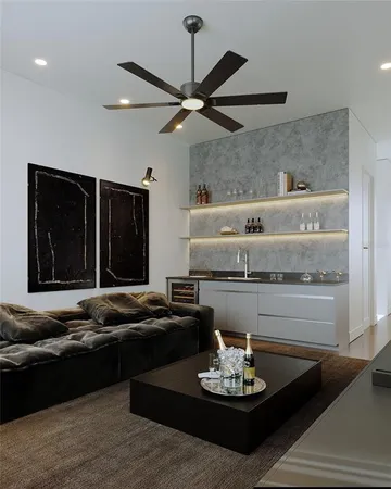 a kitchen with a table and chairs